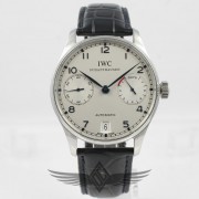 IWC Portuguese 7 Day Power Reserve Silver Dial Blue Markers Automatic Watch IW500107
