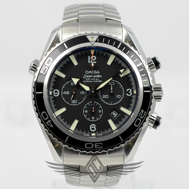 Omega Seamaster Planet Ocean 45mm Stainless Steel Bracelet Black Dial BLack Bracelet Watch 2210.50.00