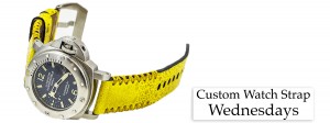Custom Watch Strap Thursdays OC Watch Company Walnut Creek Panerai PAM00087 Custom Yellow Toad Strap