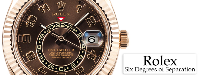 OC Watch Company Rolex Six Degrees of Separation Rolex Sky-Dweller Rose Gold Chocolate Dial