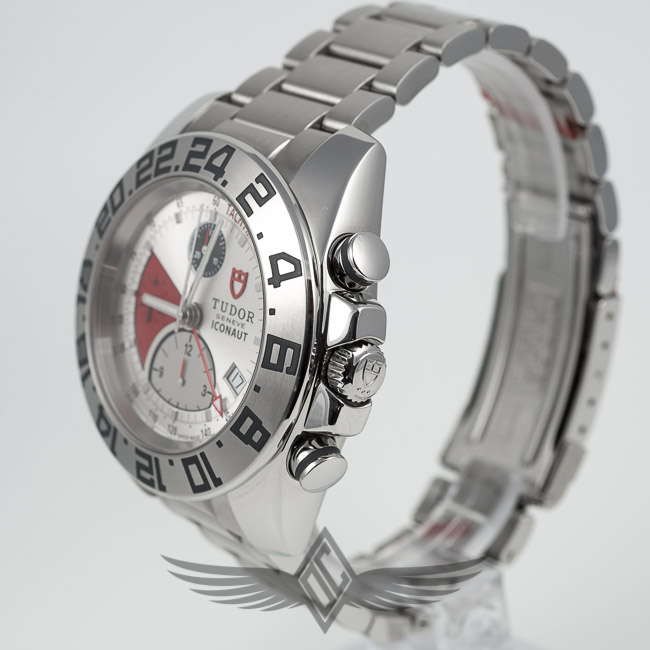 Tudor ICONAUT Chronograph GMT Silver Dial 44mm Stainless Steel Case Bracelet 20400