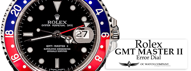Rolex GMT-MASTER 2 Error Dial VS Non Error Dial 16710 OC Watch Company