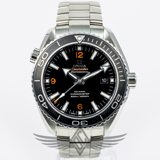 Omega Seamaster Planet Ocean 46mm Stainless Steel Case Bracelet Ceramic Bezel Black Orange Numeral Dial Automatic Dive Watch 232.30.46.21.01.003