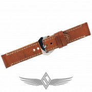 Custom Made Brown Leather Watch Strap 24mm X 24mm for Panerai Watches
