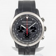 Porsche Design Aluminum Case Titanium Bezel Black Dial Automatic Chronograph Rubber Strap Watch 66.2.14-1