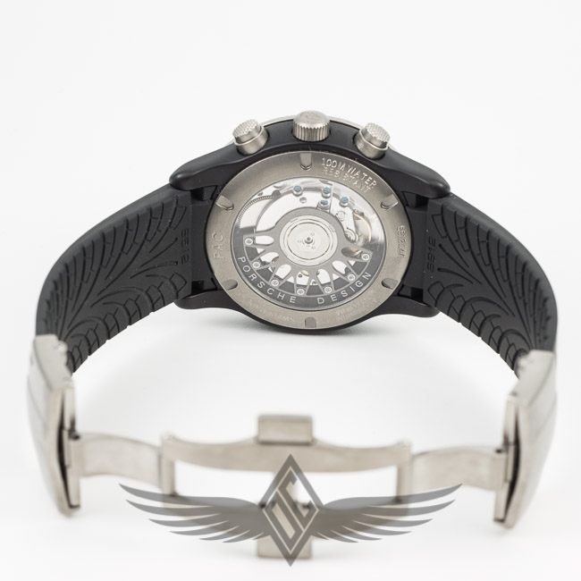 Porsche Design Aluminum Case Titanium Bezel Black Dial Automatic Chronograph Rubber Strap Watch P'6612
