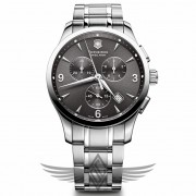 Victorinox Swiss Army Alliance 42mm Stainless Steel Chronograph Black Dial Quartz Watch 241478