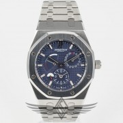 Audemars Piguet Royal Oak Dual Time Power Reserve Blue Dial Automatic Stainless Steel Watch 26120ST.OO.1220ST.02