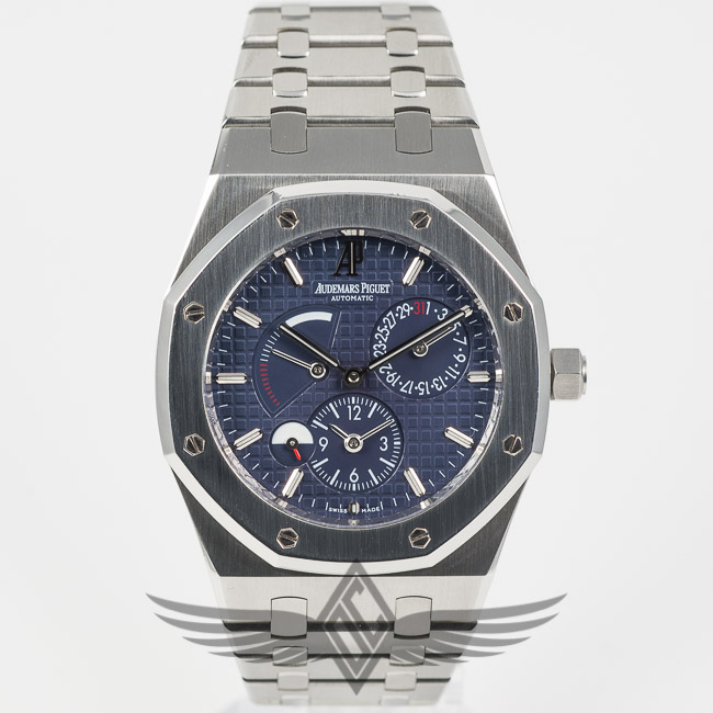 Audemars Piguet Royal Oak Dual Time Power Reserve Blue Dial Automatic Stainless Steel Watch 26120ST.OO.1220ST.02