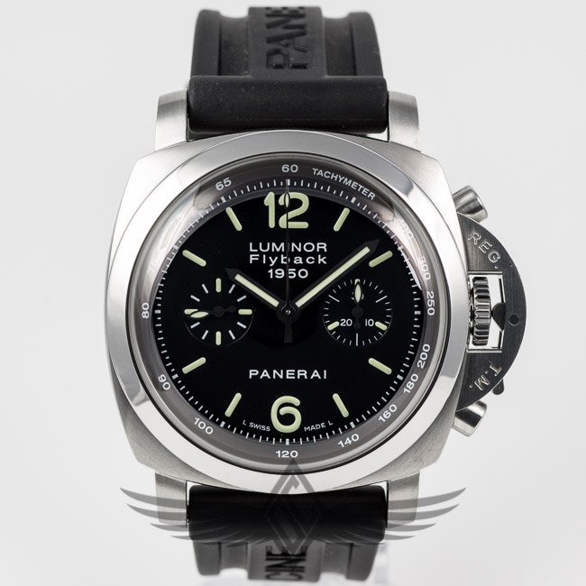 Panerai PAM00212 Luminor Flyback Chronograph 44mm Stainless Steel 1950's Case Domed Crystal Automatic Watch PAM212