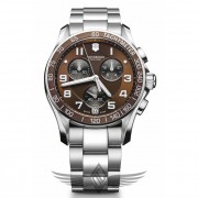 Victorinox Swiss Army Chrono Classic 41mm Steel Case Chocolate Dial and Bezel Quartz Watch 249036