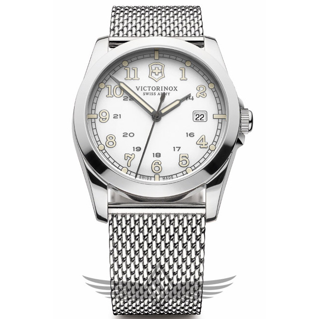 Victorinox Swiss Army Infantry 40mm White Dial Steel Bracelet White Dial Watch 249065