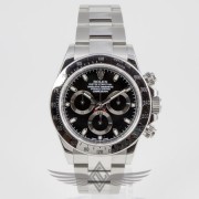 Rolex Daytona Stainless Steel Black Dial 40mm Oyster Bracelet Chronograph Watch 116520