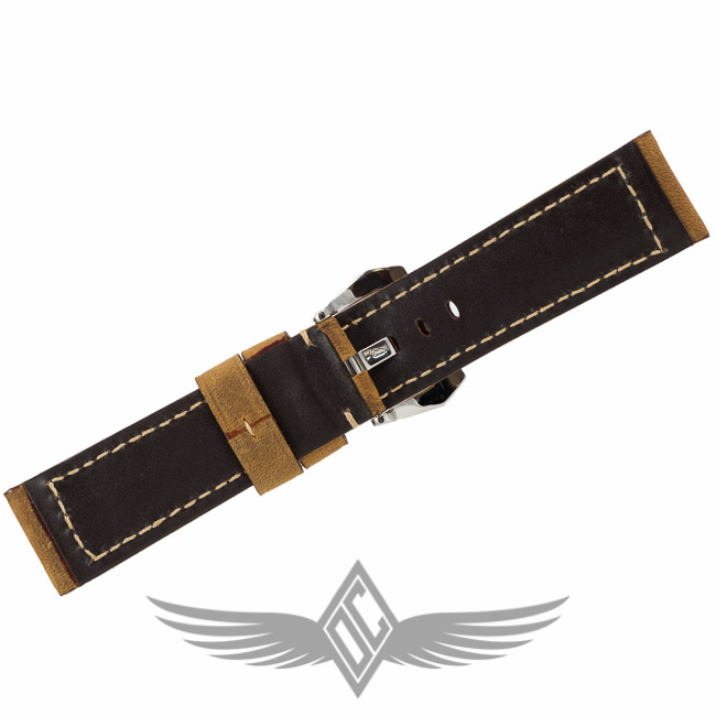Panerai Style Assolamante Tan Leather 24mm X 22mm Replacement Watch Strap for Luminor Watches
