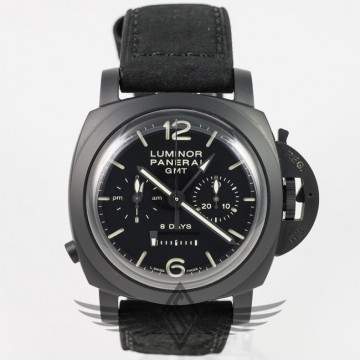 Panerai PAM00317 44mm Ceramic "Special Edition" 1950's Case 8 Day Manual Wind Monopulsante Chronograph Watch PAM317