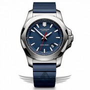 Victorinox Swiss Army I.N.O.X. 43mm Stainless Steel Case Blue Dial Blue Rubber Strap Watch 241688
