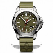 Victorinox Swiss Army I.N.O.X. 43mm Stainless Steel Case Green Dial Green Rubber Strap Watch