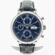 IWC Portofino Chronograph Day Date 42mm Blue Dial Special Edition Laureus Sport For Good Automatic Watch IW391019