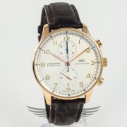 IWC Portuguese Chronograph 41mm Rose Gold Case White Dial Rose Arabic Numerals Automatic Watch IW371480