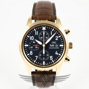 IWC Pilot Day-Date Chronograph 42mm 18K Rose Gold Case Black Dial Automatic Watch IW371713