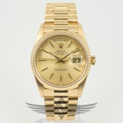 Rolex Day Date 36mm Yellow Gold Case Champagne Index Dial Yellow Gold President Bracelet Automatic Watch 18238