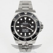 Rolex Sea-Dweller Black Ceramic Bezel Black Dial Chromalight Markers Stainless Steel Oyster Bracelet Dive Watch 116600