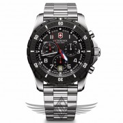 Victorinox Swiss Army Maverick Sport 43mm Steel Case Black Dial Steel Bracelet Chronograph Quartz Watch 241679
