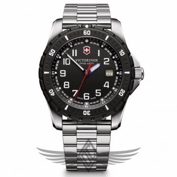 Victorinox Swiss Army Maverick Sport 43mm Steel Case Black Dial Steel Bracelet Quartz Watch 241675