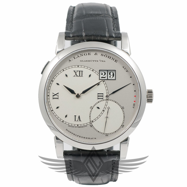 A Lange and Sohne Platinum Grand Lange 1 Power Reserve Manual Wind Watch 115.025